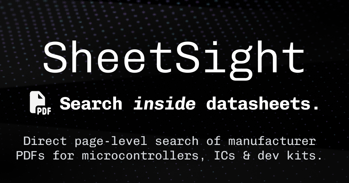 SheetSight - Search Inside Datasheets